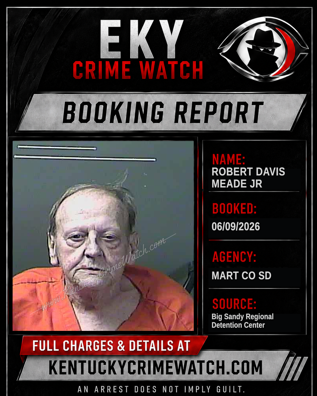 ROBERT DAVIS MEADE JR booking report card