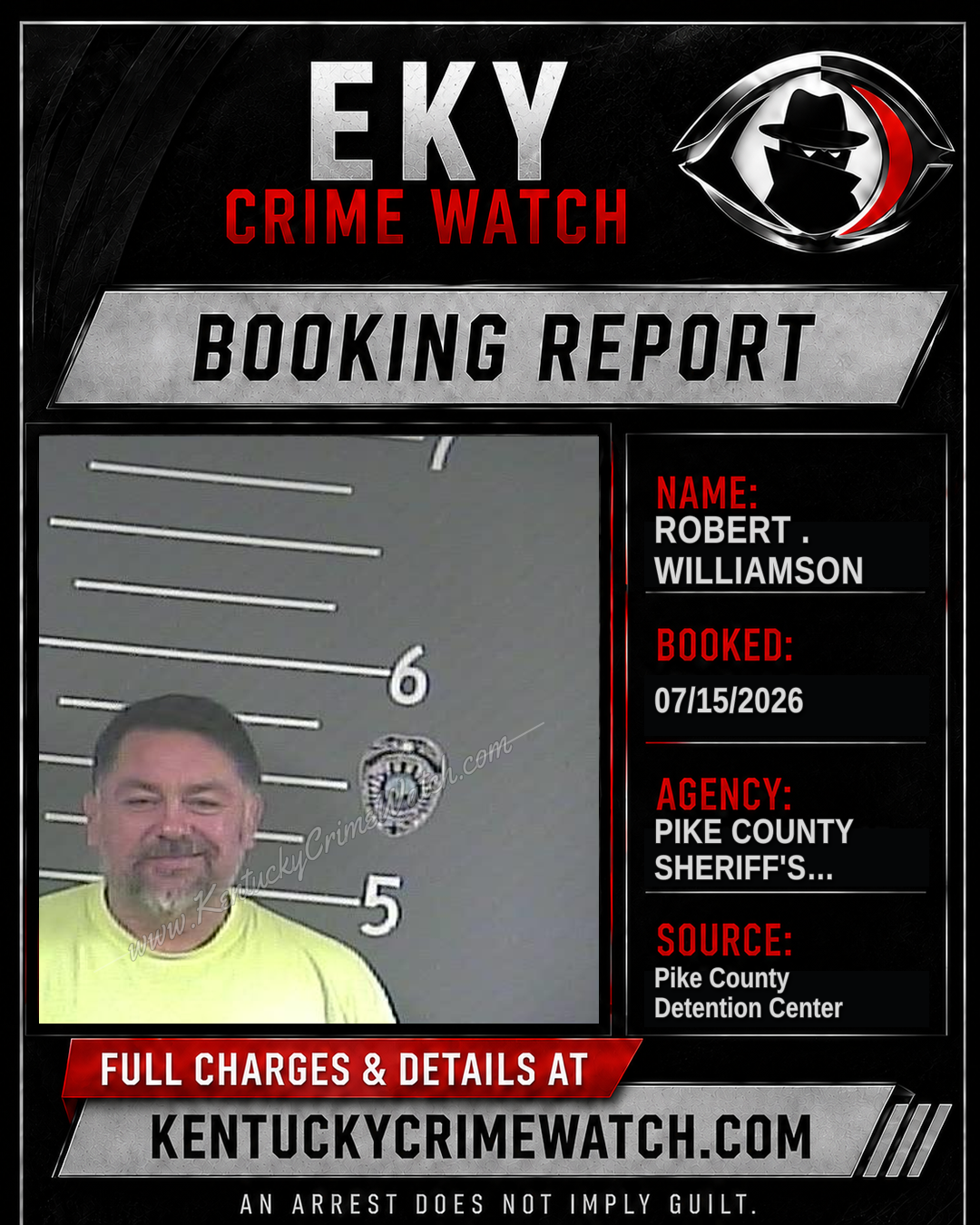 ROBERT . WILLIAMSON booking report card
