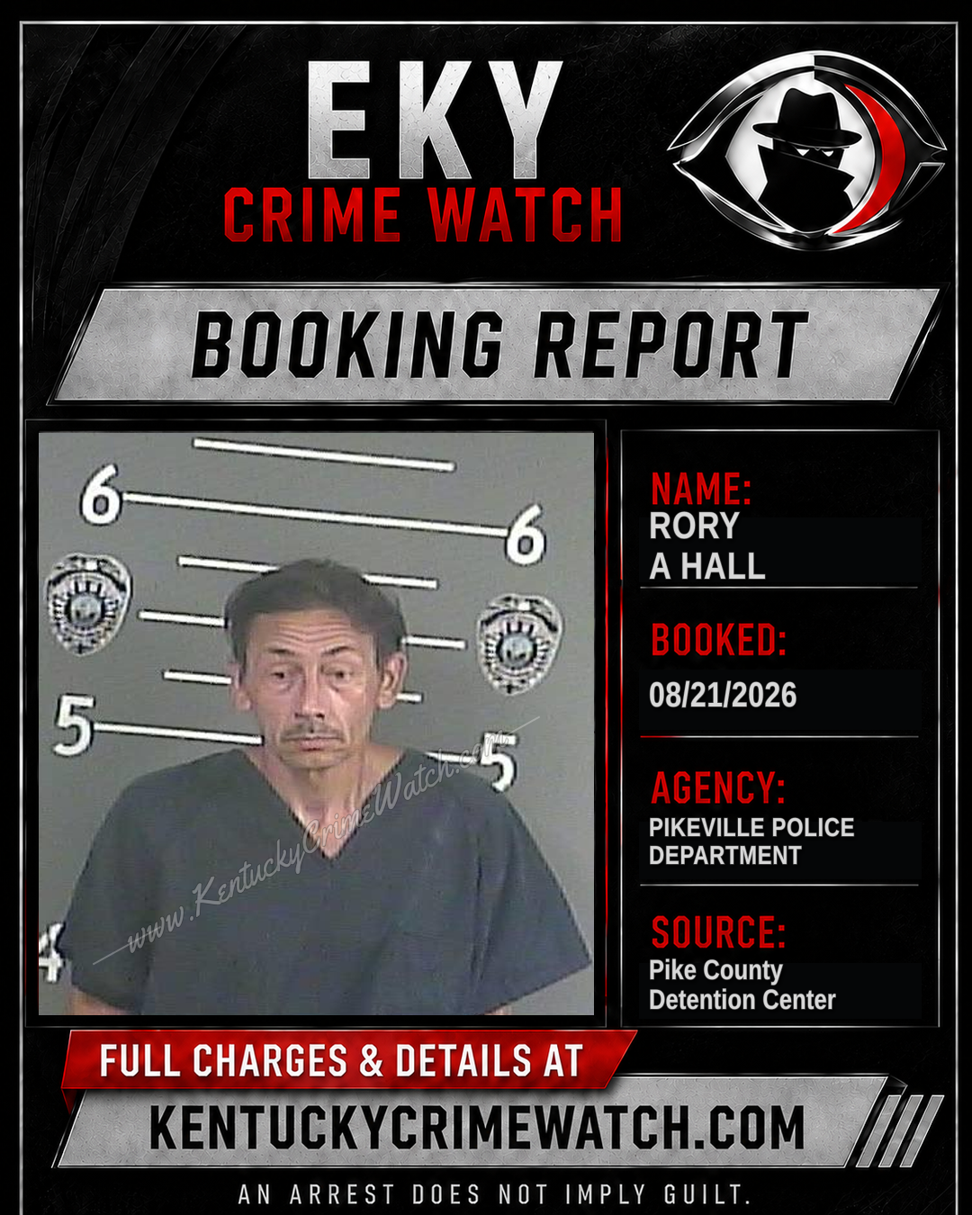 RORY A HALL booking image