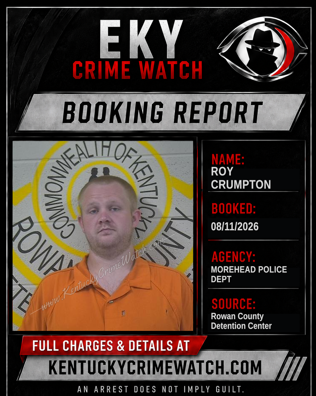 ROY CRUMPTON booking report card