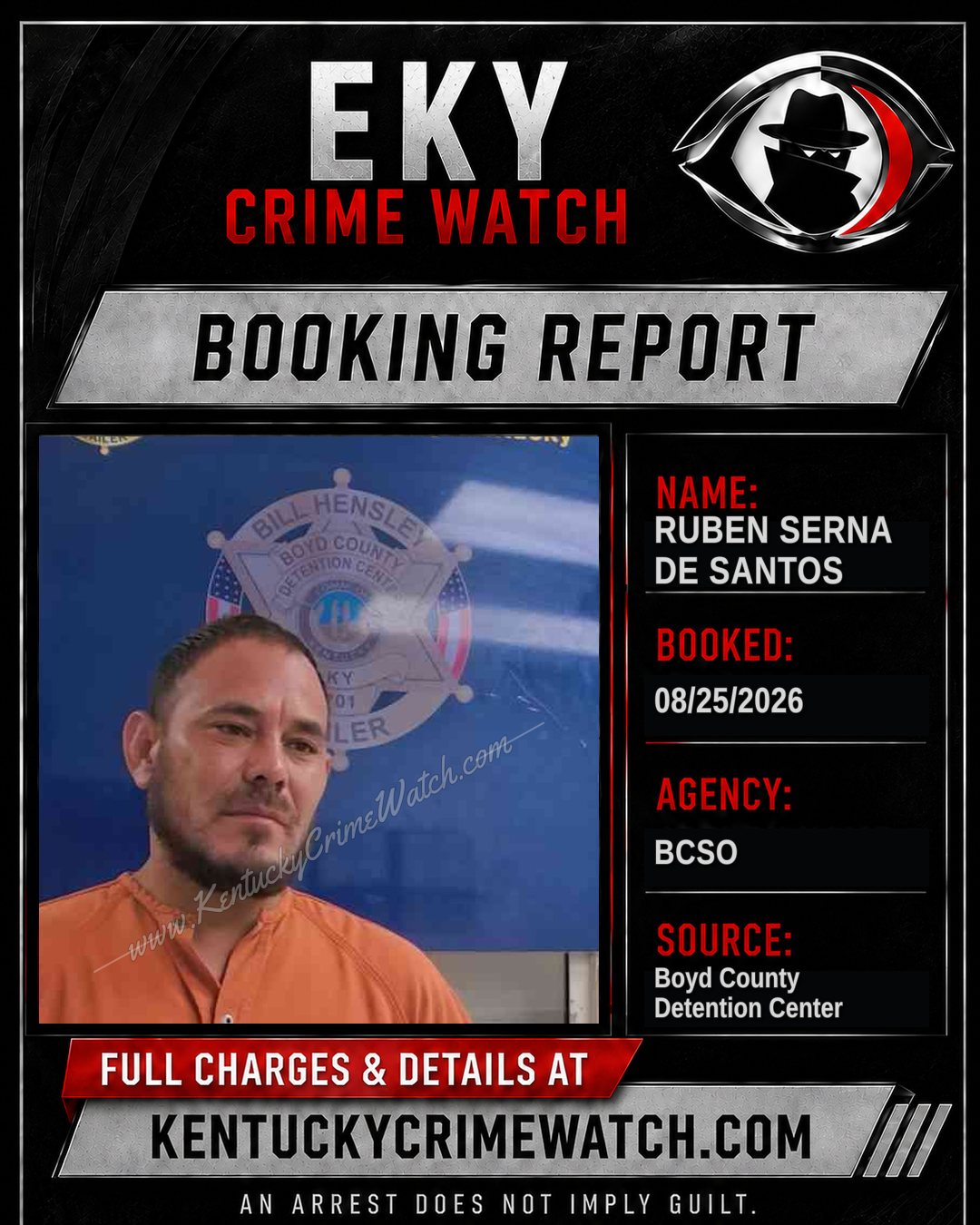 RUBEN SERNA DE SANTOS booking image