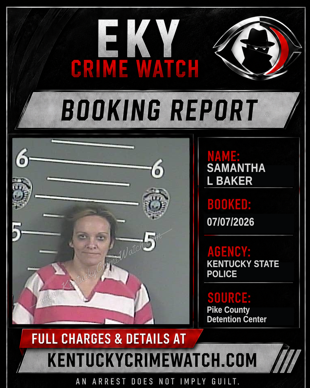 SAMANTHA L BAKER booking image