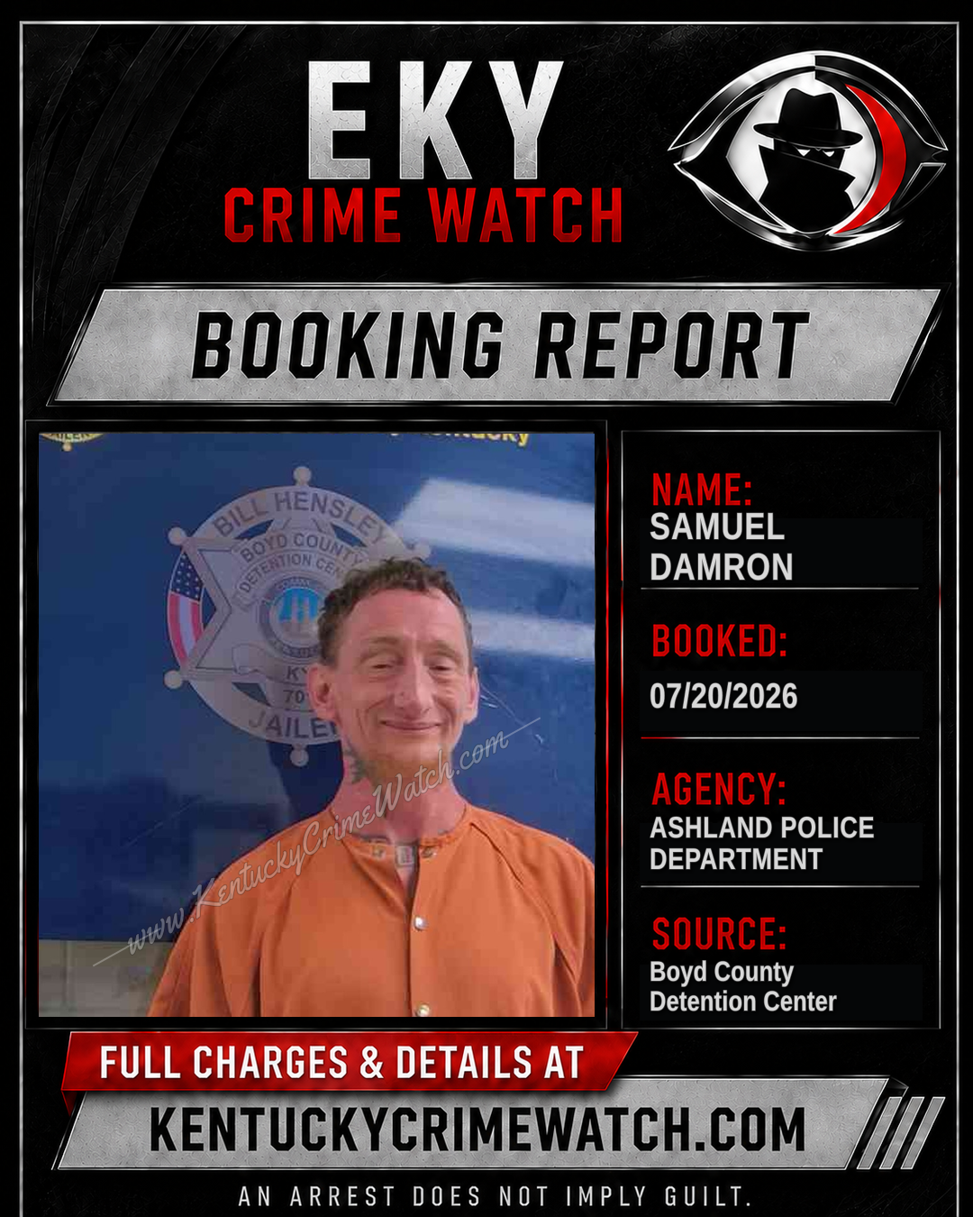 SAMUEL DAMRON booking image