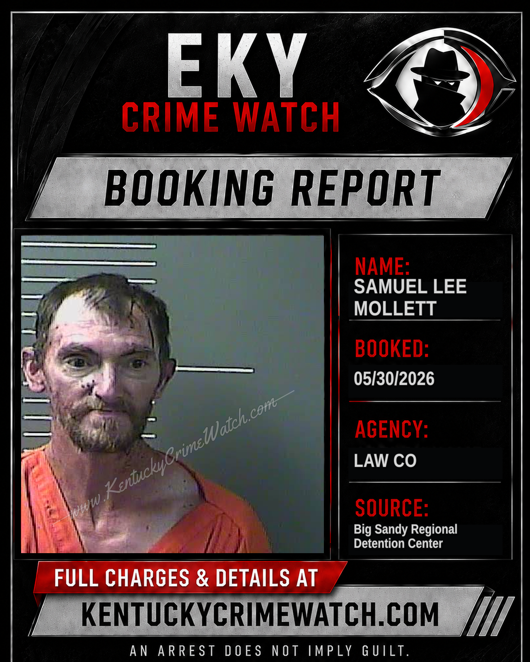SAMUEL LEE MOLLETT booking image