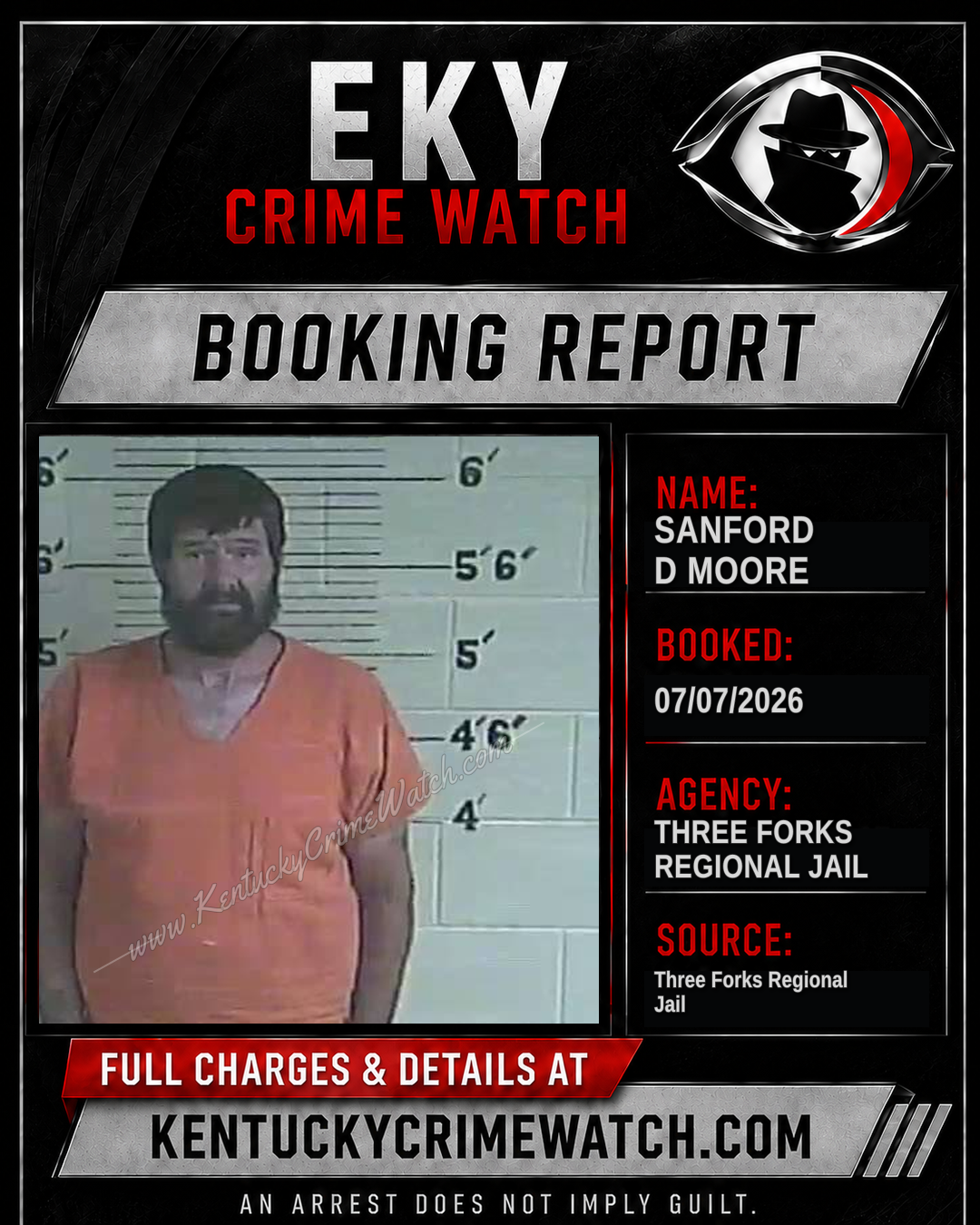 Sanford D Moore booking image