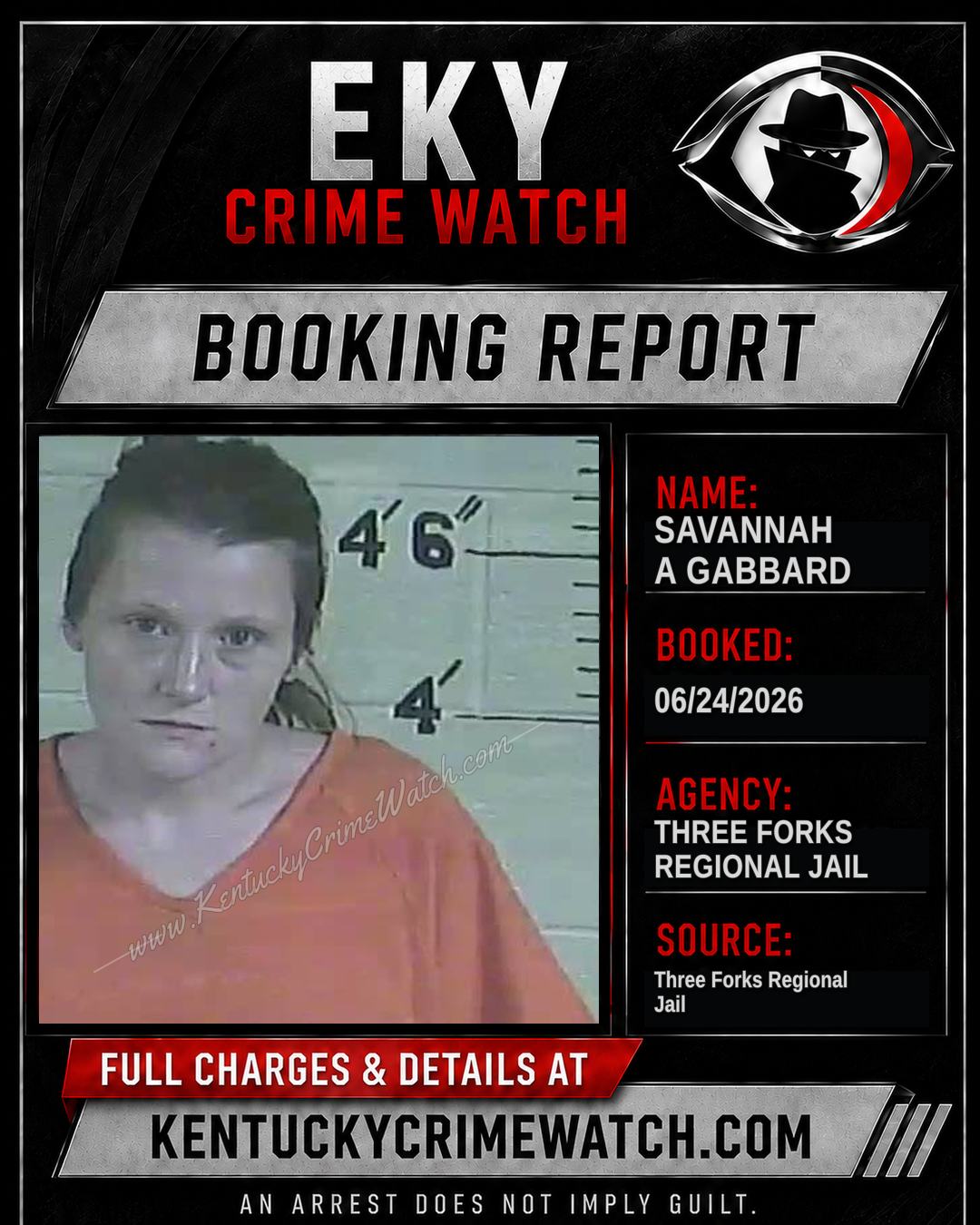 Savannah A Gabbard booking image