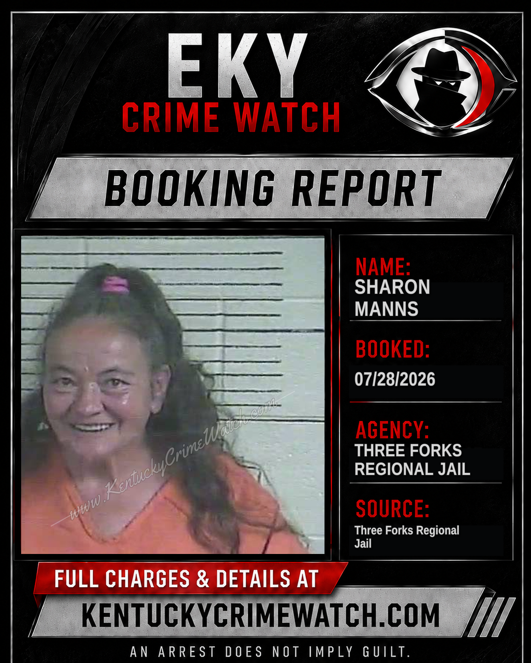 Sharon Manns booking report card