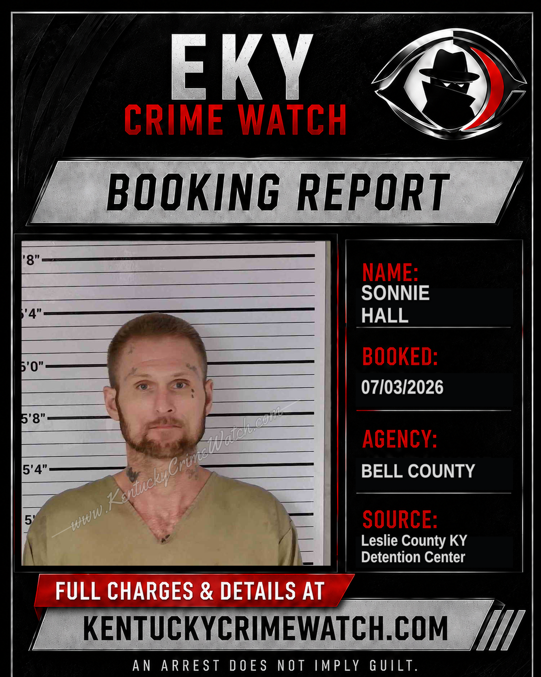 SONNIE HALL booking image