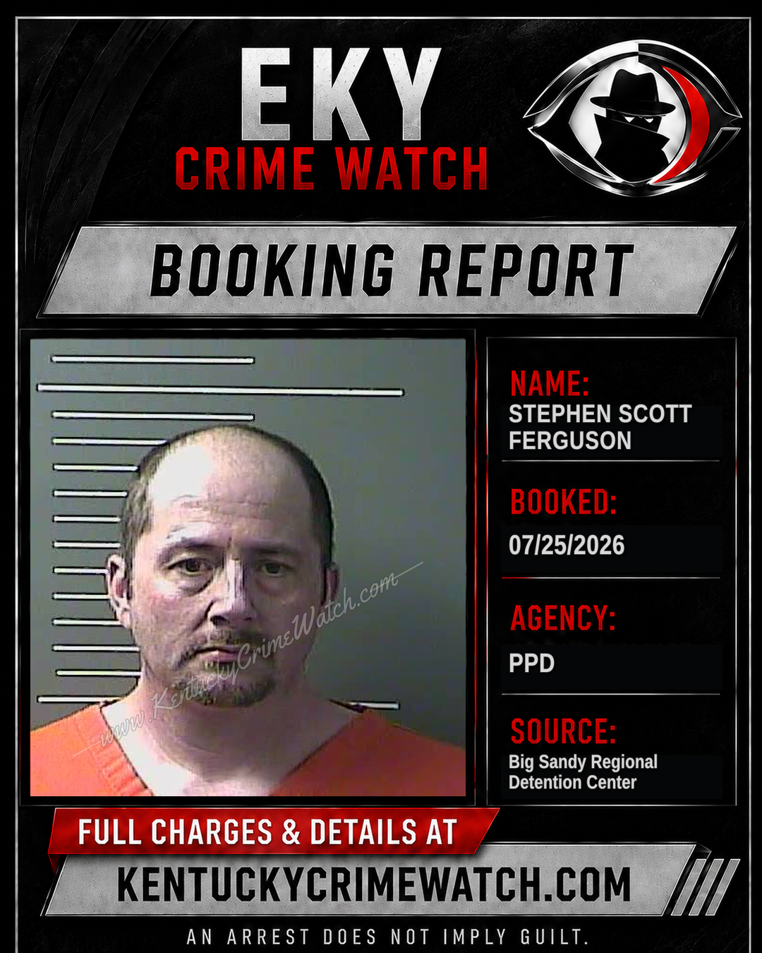 STEPHEN SCOTT FERGUSON booking report card