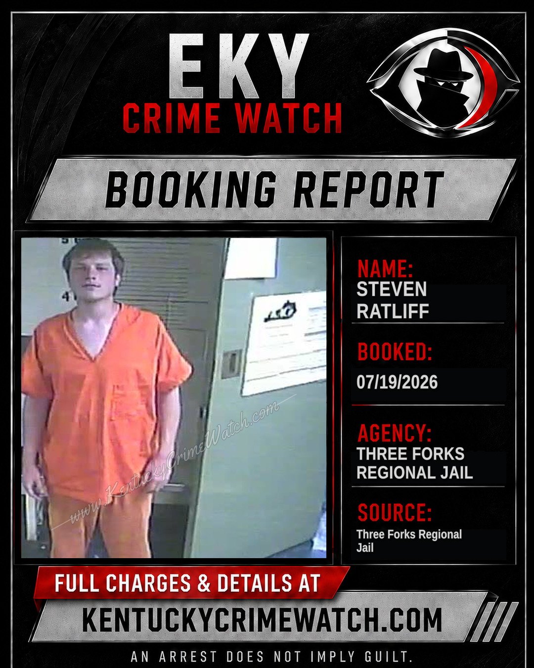 Steven Ratliff booking report card