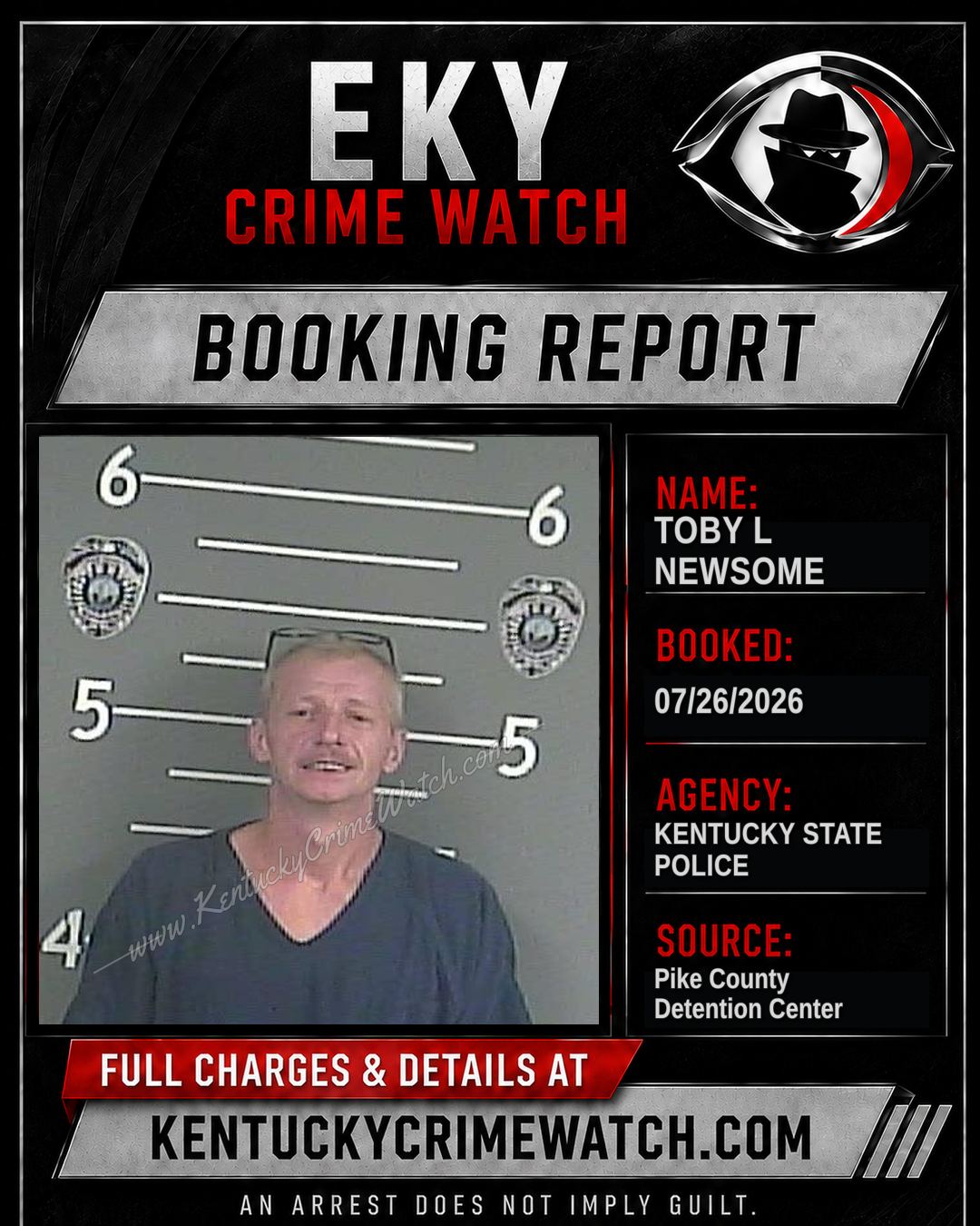 TOBY L NEWSOME booking report card
