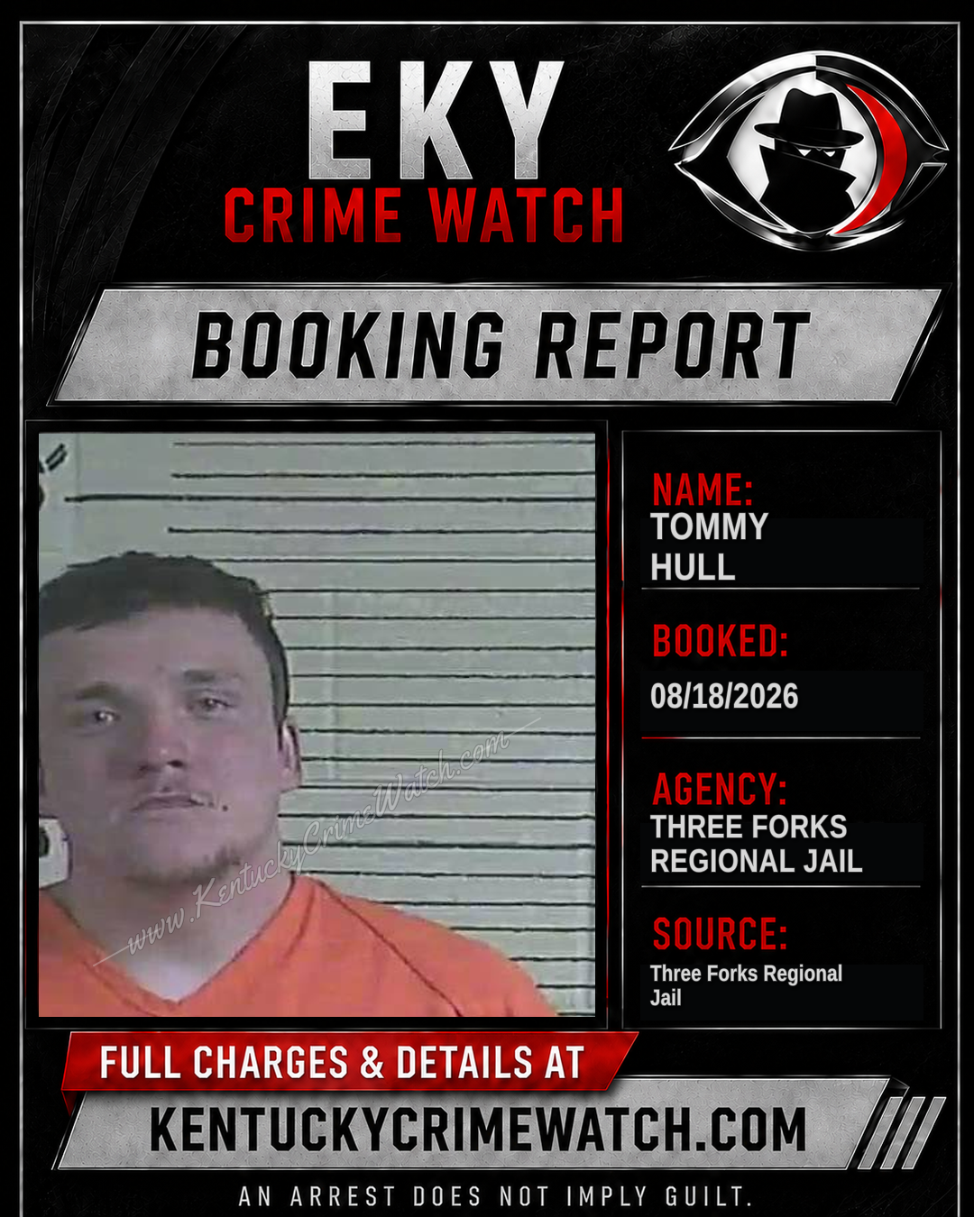 Tommy Hull booking report card