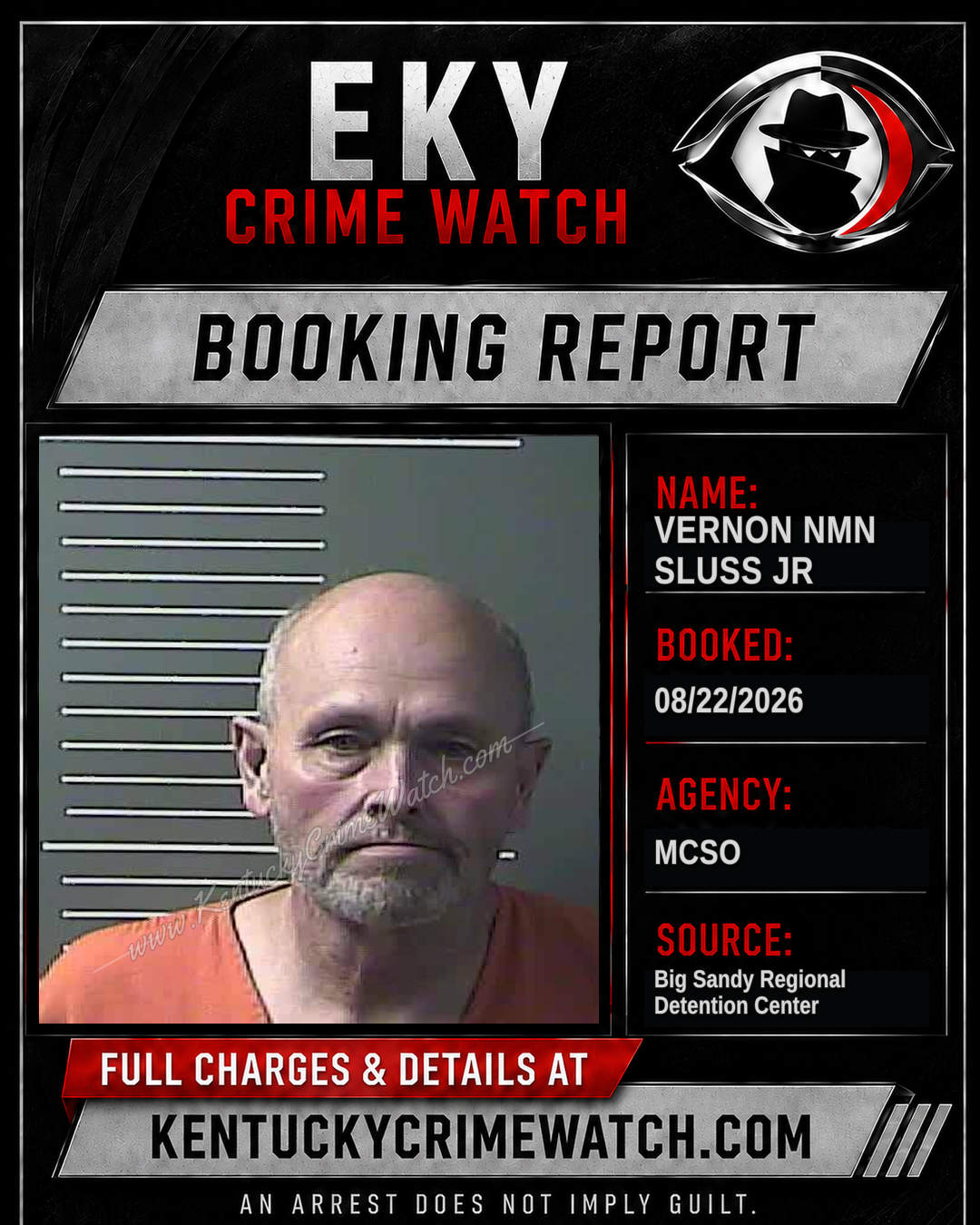 VERNON NMN SLUSS JR booking image