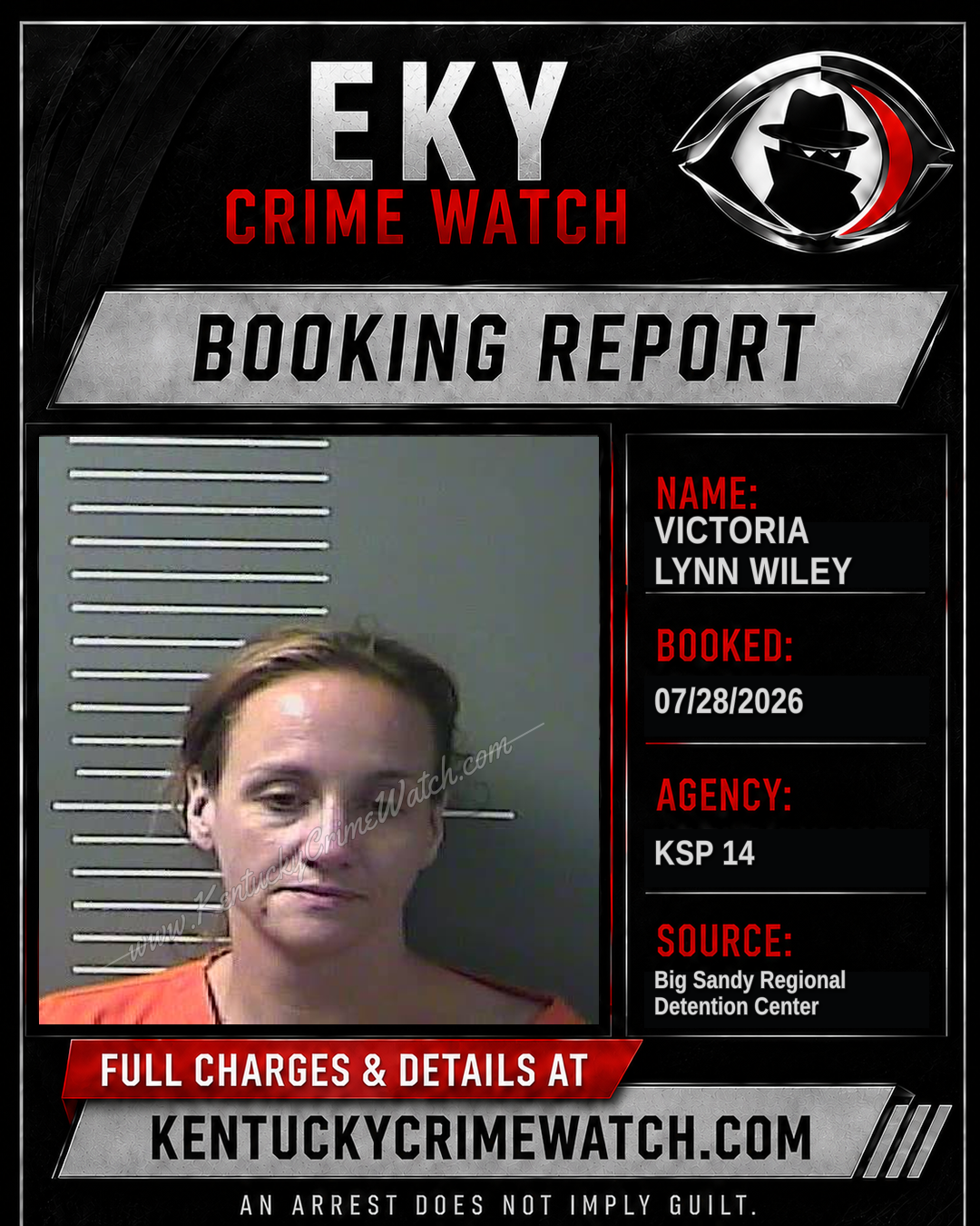 VICTORIA LYNN WILEY booking report card