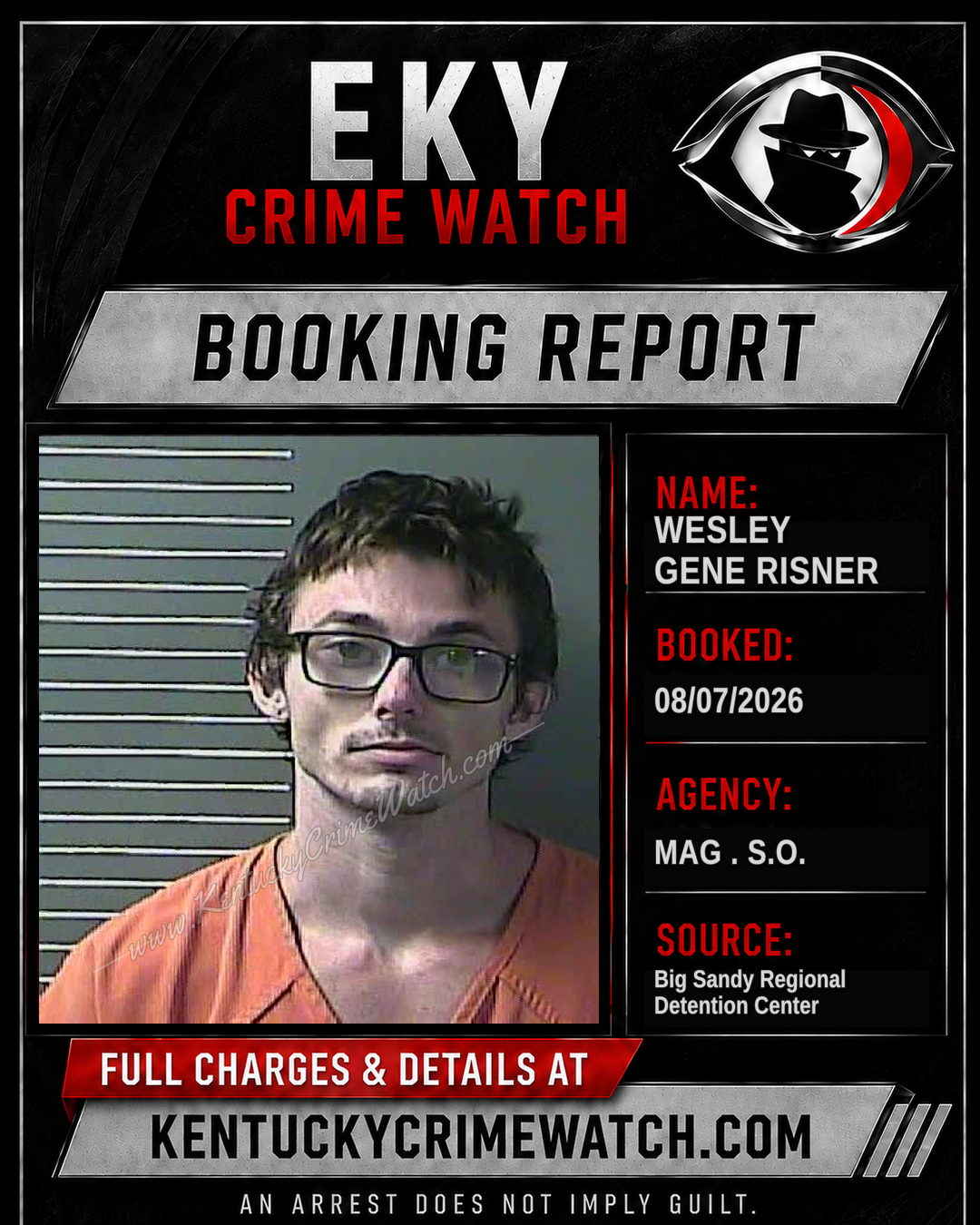 WESLEY GENE RISNER booking report card